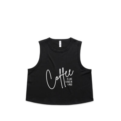 Coffee is Like a Hug in a Mug Crop Tank Thumbnail