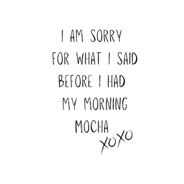 Morning Mocha xoxo - Black Thumbnail